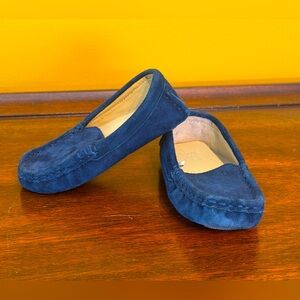 Janie & Jack Toddler Boy Driving Shoe Blue Suede Size 6